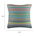 thumbnail image 4 of Fab Habitat Outdoor Premium Recycled Plastic Pillow - Waterproof, Fade Resistant - Striped - Patio, Porch, Deck, Balcony - Cancun - Candy - 16.5" x 16.5", 4 of 9