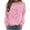 Z5-Pink-lightweight fleece sweatshirts, variant on Frostluinai Women Breast Cancer Awareness Sweatshirts Pattern Graphic Pullover Round Neck Long Sleeve Fall Clothes Pullover S-XXL