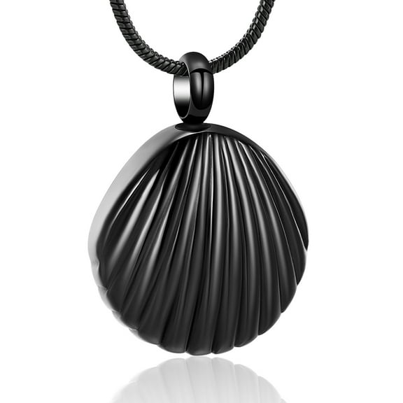 Shell Pendent for Ashes and Chain Cremation Jewelry for Ashes Urn Necklace Lockets for Human Ashes Pet Ashes Holder