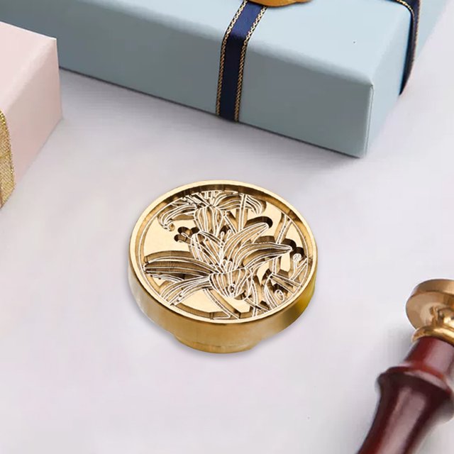 Cabeza De Sello Serie Plant Stamp Head 3D Relief Copper Head para tarjeta de boda (hierba) Sywqhk Libre de BPA