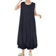thumbnail image 2 of Gibobby Vestido Casual para Mujer Camiseta sin mangas de verano informal para mujer, sin mangas, hasta la rodilla, minivestido sin mangas plisado(Negro,Talla única), 2 of 4
