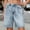 Light Blue, variant on Makaor Women Denim Shorts Bermuda with Pockets Plus Size High Waist Straight Leg Long Short Denim Jorts Solid Baggy Casual Outfits White XL
