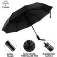 thumbnail image 2 of YumSur Compact Travel Umbrella,10 Ribs Reinforced Windproof Folding Reinforced Canopy Umbrella Auto Open and Close Button for Men & Women, 2 of 6