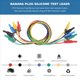thumbnail image 4 of Cables de Prueba de Silicona con Conector Banana 5 Piezas 4Mm Totalmente Aislados con Cubierta de Seguridad Apilable con Conector Banana Cable de ExtensióN de Cable Blando, 4 of 9