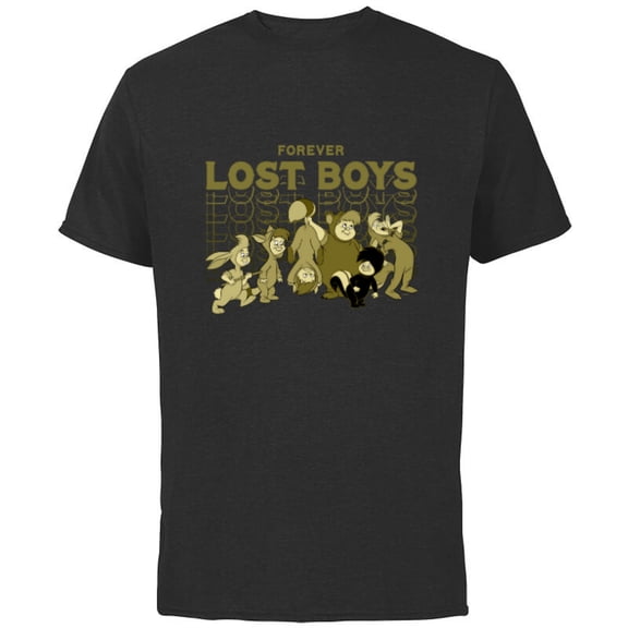 Disney Peter Pan Forever Lost Boys - Short Sleeve Cotton T-Shirt for Adults - Customized-Black