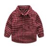 Fashion Baby Boy Wear Plaid Single-breasted Blouse Tops Shirt Kids Clothes