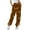Brown, variant on WILLBEST Pants for Women Women's Fashion Pants Rugby Festival Suitable for Printed Bottom Tracksuit Pants Pocket High Waisted Exercise Gym Sport Suitable for Jogging Pants Women Ripstop Cargo Pants