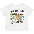 thumbnail image 3 of Inktastic My Uncle Loves Me with Sloth and Hearts Boys or Girls Toddler T-Shirt, 3 of 5