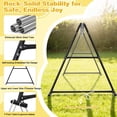 thumbnail image 5 of Yacona Swing Sets for Backyard, with Platform & Belt Swing, Playground Sets for Backyards, Outdoor Swingset for Kids, Black, 5 of 7