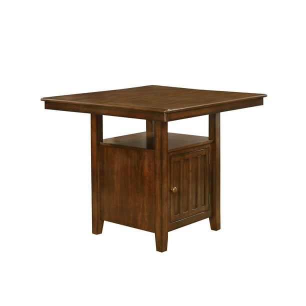 Solid Wood Counter Height Table with Storage