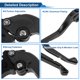 thumbnail image 4 of Palancas de freno y embrague cortas únicas para Honda CB750 2023-2025, palanca de freno ajustable en 6 posiciones, aleación de aluminio, negro sólido, 1 par, 4 of 7