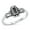 Black Simulated Onyx, variant on CHOOSE YOUR COLOR Bali Simulated Turquoise Ring .925 Sterling Silver Band Blue CZ Female Size 10
