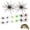 L, variant on Sea Urchin Bait, Sea Urchin Bass Bait, Sea Urchin Lure, for Shore, Trout, River, Lake, Saltwater