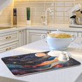thumbnail image 6 of Kitchen Drying Mat 16x18In Drying Dish Mat Dish Drying Mats Kitchen Countertop Multi-Function Drain Drying Mat Kitchen Table Colorful Galaxy, 6 of 8