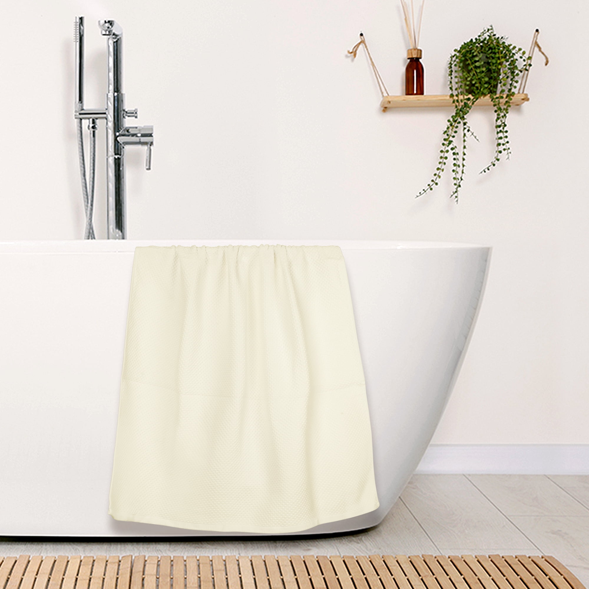 REGALWOVEN Waffle 2 Pack Cotton Bath Towel Set, Soft, Highly Absorbent, Quick Drying Towels for Bathroom Beige 28" x 56"