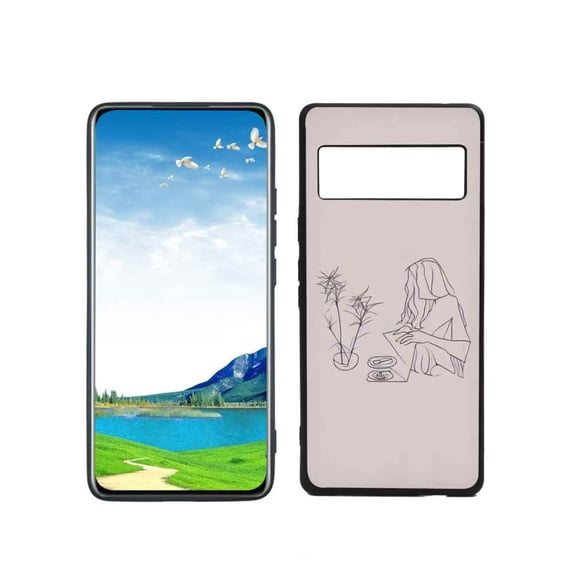 Compatible with Google Pixel 6 Pro(2021) Phone Case, Line-Art-10 Case Silicone Protective for Teen Girl Boy Case for Google Pixel 6 Pro(2021)