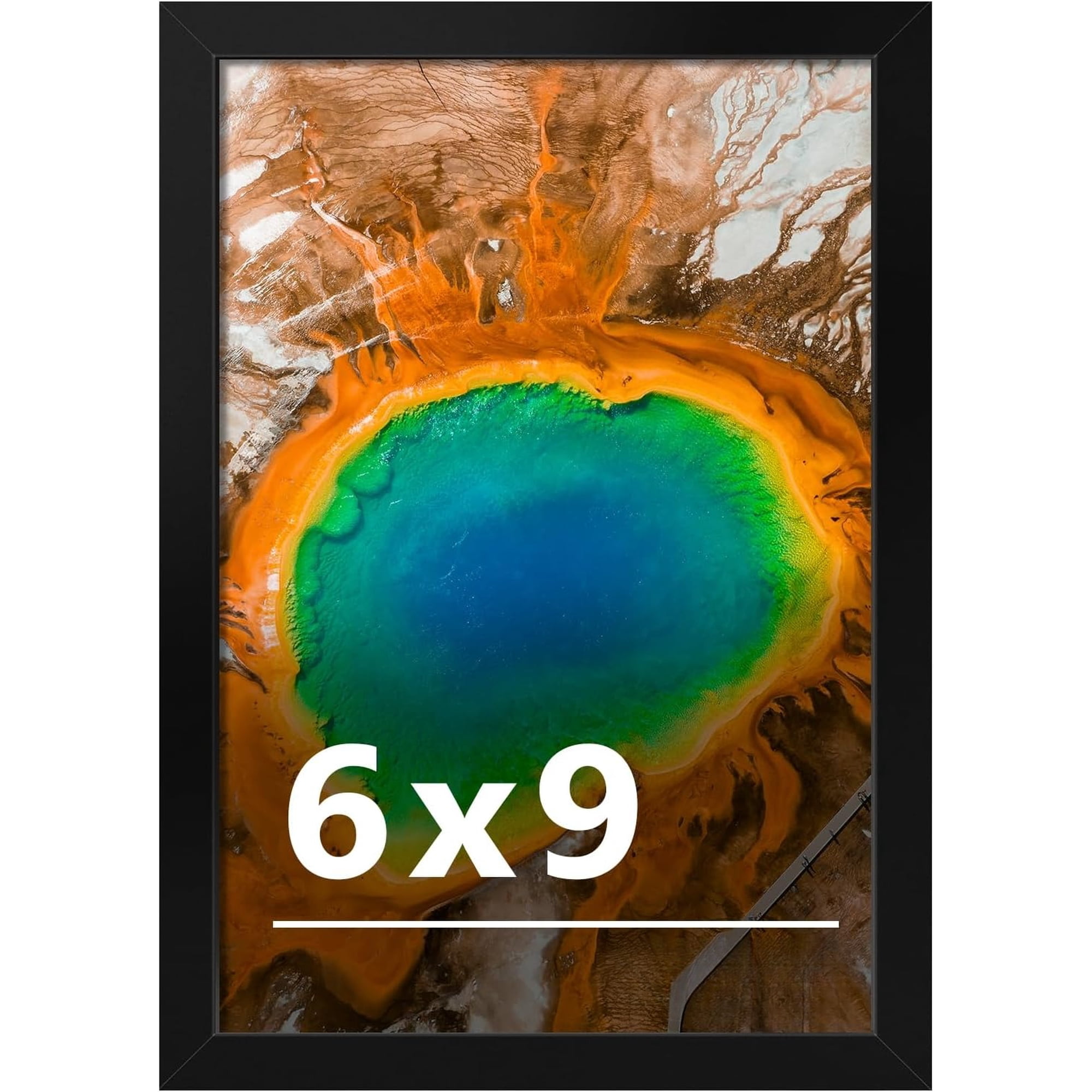 6x9 Picture Frame for Wall Display, 6x9 Black Picture Frame with Shatter Resistant Plexiglass, Stable and Sturdy 6 x 9 Poster Frame for Wall Display, Handpicked Gift Collection, 1 Pack