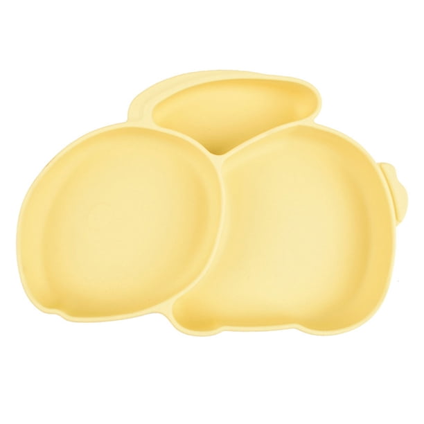 Platos bebe, platos infantiles antideslizantes con ventosas, platos para niños pequeños, manteles individuales infantiles, platos bebe de silicona, plato dividido para lavavajillas sin BPA, horno micr