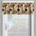 thumbnail image 2 of Ambesonne Poppy Window Valance, Floral Garden Modern Boho, 54" X 18", Maroon Amber Grey Yellow, 2 of 4