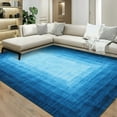 thumbnail image 2 of Haperlare Rug Modern Bordered Area Rug for Living Room Dining Room Rug Bedroom Carpet Indoor Non Skid Rubber Backed Rugs,, 8' x 10' Blue, 2 of 7
