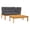Dark Gray & Brown, variant on Pemberly Row Contemporary Pallet Sofa Set in Anthracite & Natural Wood