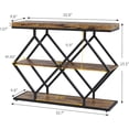 thumbnail image 2 of Industrial 3-Tier Entryway Table with Diamond-Shaped Metal Frame - Console Sofa Table with Open Shelves for Hallway & Foyer, 2 of 4