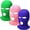 Bright Green+Pink+Royal Blue, variant on 3 Holes Full Face Cover Set of 3 Balaclava Knitted Neck Gaiter Ski Mask for Outdoor Sports Cycling