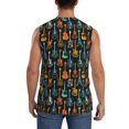 thumbnail image 4 of Fotbe Colorful Guitar Men's Camiseta sin Mangas Estampada para Hombres, Playera Casual para Gimnasio, Entrenamiento, Playa-Medium, 4 of 7