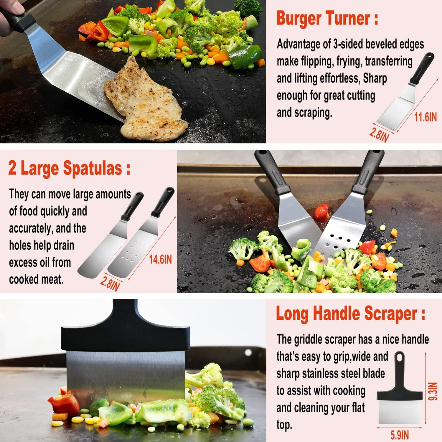 38PCS Griddle Accessories Kit - Perfect Gift Set for Blackstone and Outdoor Cooking
