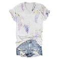 thumbnail image 4 of Women Tops, 2024 Womens Summer Tunics Tops Short Sleeve Casual T-Shirts V Neck Loose Comfy Tee Lightweight Cute Blouse, 4 of 4