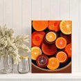 thumbnail image 2 of Orange Slice Circular Textured Canvas Print, Wall Decor for Living Room Kitchen Dining Room Bedroom Office Cafe, 2 of 8