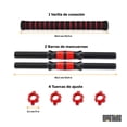 thumbnail image 3 of Kit Mancuernas Multifuncional 3en1 Barra y Discos 20kg Gimnasio Marthing Pesas Mancuernas Diseño Estable Compactas, Resistentes y Funcionales para Entrenamiento en Casa y Gimnasio Multifuncional, 3 of 9