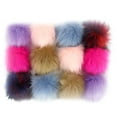 thumbnail image 1 of 12pcs Faux Fox Fur Pom Pom With Press Button Removable Knitting Hat Accessories, 1 of 1