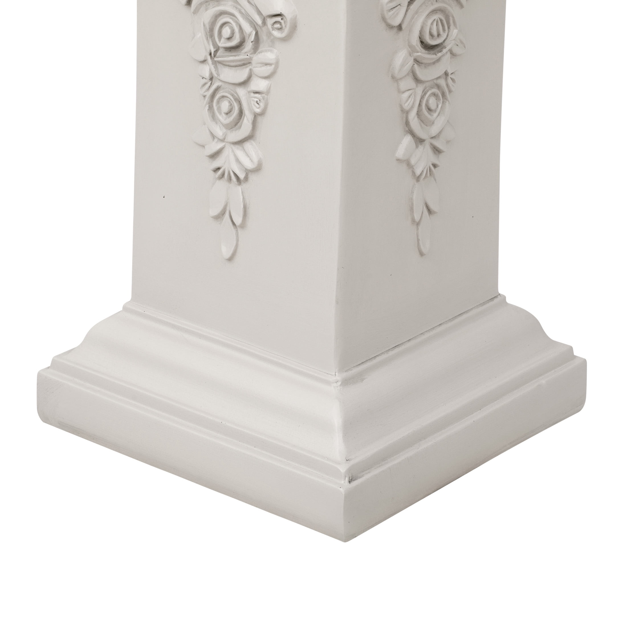 Christopher Knight Home 22.44"H MGO Pedestal Plant Stand, Floral Display Column, Antique White