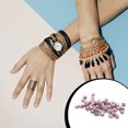 thumbnail image 4 of 100 Pièces Rondes Perles Plates avec des Fournitures Ensemble Trous d'Espacement Shinny DIY Poli Coloré Entretoise Perle Bijoux Faits à la Main Ensemble pour Collier Type 9, 4 of 7