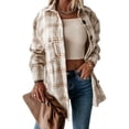 thumbnail image 1 of EYIIYE Womens Shirt Flannel Casual Long Sleeve Fall Blouse Tops with Check Pattern Pockets, 1 of 6