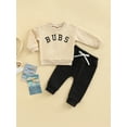 thumbnail image 4 of Elippeo 2 Pieces Fall Winter Baby Boy Clothes 6M 12M 18M 24M 3Y Bubs Sweatshirt Sweater Top Long Pants Sweatsuit Cute Little Boy Baby Outfits, 4 of 10