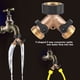 thumbnail image 5 of Adaptador De Conector Divisor De Manguera De Válvula En Y De Latón De 2 Vías Con Válvula De Encendido Y Apagado Independiente Para Controlar Dos Tuberías De Agua Por Separado, 5 of 7