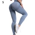 thumbnail image 1 of Sonducket Mallas pantalones de Yoga para mujer, mallas de cintura alta sin costuras, transpirables, para gimnasio, ropa de realce, pantalones de Yoga para Pijama Azul claro S, 1 of 1