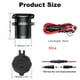 thumbnail image 3 of Kenally Adaptador de carga USB para encendedor de 12-24V CC, a prueba de polvo para motocicleta, barco, caravana, coche, protección contra Paneles de instrumentos para automóviles Luz verde Kenally VI017321-02B, 3 of 6