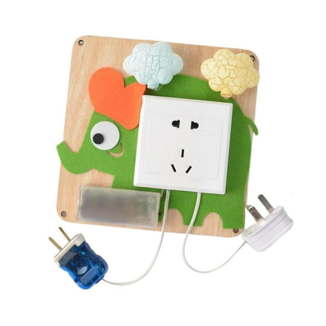 HILABEE Baby Busy Board Props, Cognition Game, Early Educational Toys, Montessori Travel Socket light