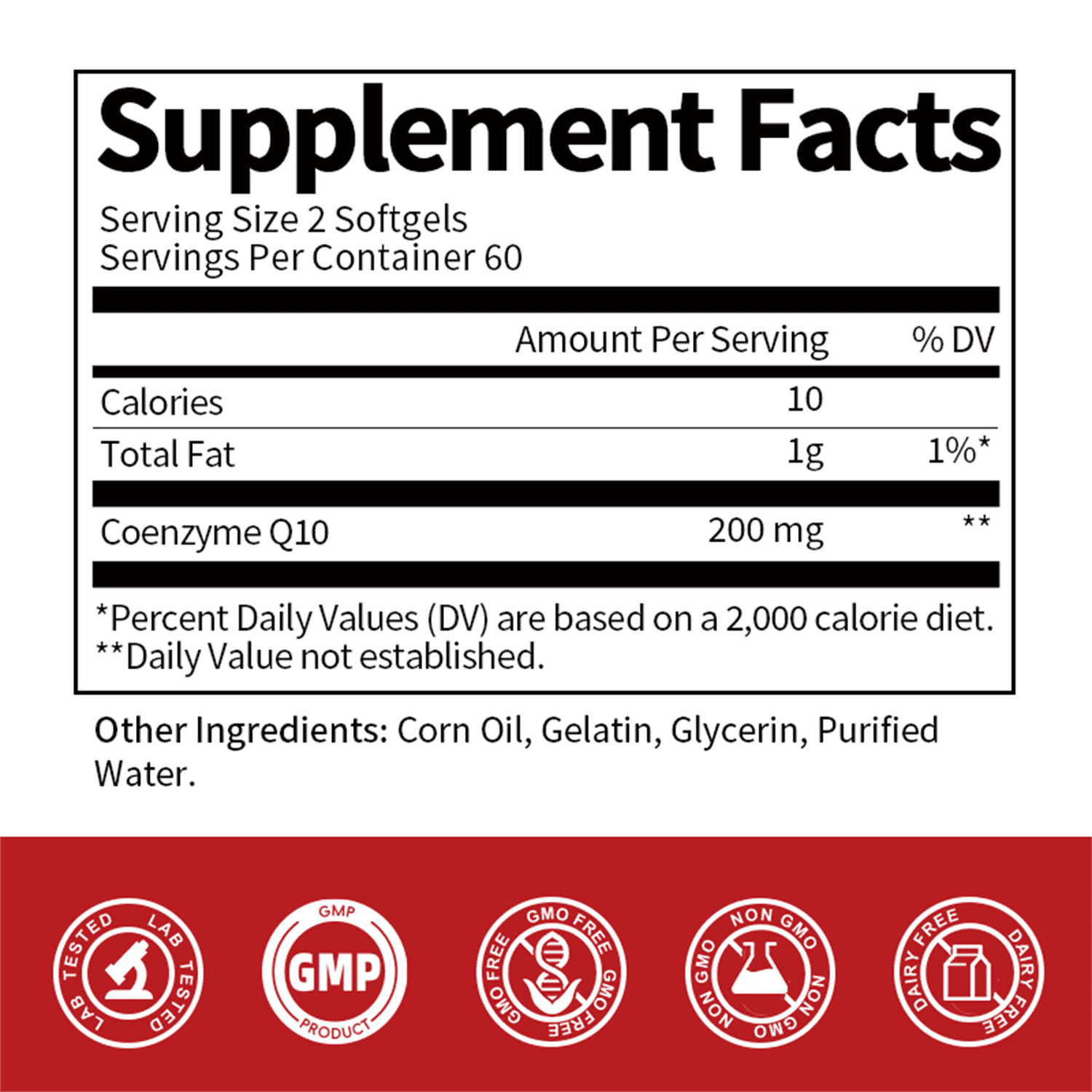 (2 PACK) Natural Coenzyme Q10 Coq10 Supplement 200mg - Heart & Immune Support - 240 Vegan Capsules,Clearance