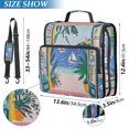 thumbnail image 2 of FORMRS Zipper Binder with Shoulder Strap 2-inch Ring 500 Sheet Capacity File Bag, Pink Seaside, 2 of 5