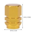 thumbnail image 2 of KALLORY 4Pcs Golden Round Air Caps for Car Tires Prevent Leakage Dustproof 1.60x1.00x1.00in, 2 of 8