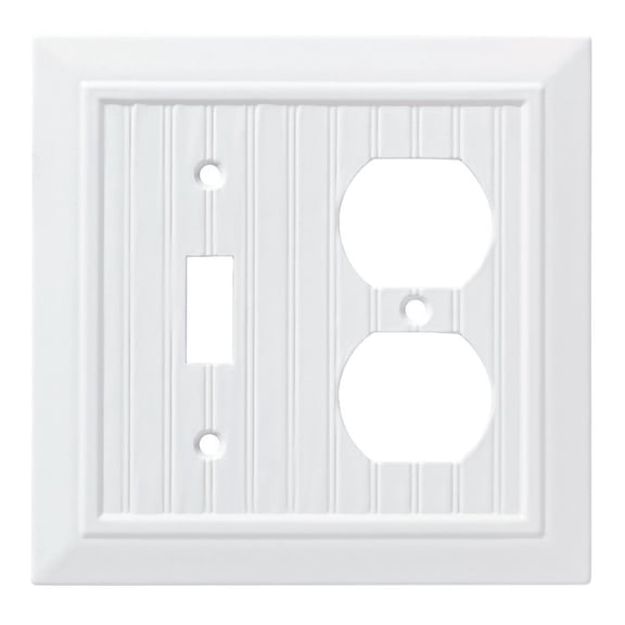 Franklin Brass W35269-PW-C Classic Beadboard Wall Plate, Single, Switch/Duplex