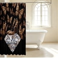 thumbnail image 3 of Erosebridal Classic Leopard High Heels Shower Curtain 72Wx78L,Romantic Butterfly Bath Curtain,Black Tan, 3 of 5