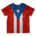 thumbnail image 2 of Distressed Puerto Rican Flag All Over Toddler T Shirt, 2 of 2