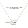 thumbnail image 5 of Heartbeat Lifeline Pendant Necklace for Women 925 Sterling Silver 14K Gold Plated Cute Blue Love Heart CZ Life Line Charm Chain Pulse Jewelry Wedding Halloween Birthday Jewelry Gifts for Her, 5 of 7