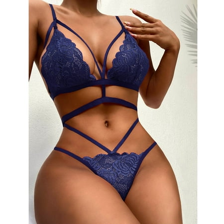 

Tejiojio Summer Clearance Seamless Seamless Women Lingerie Lace Hollow Out Temptation Babydoll Underwear Panties Underpants Sleepwear Briefs Suit