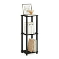 thumbnail image 4 of Furinno Simplistic Toolless Assembly Set of 2 Side Table, Black 2-Tier End Table, Open Shelf Night Stand, Bedside Table for Living Room, Bedroom, Home Office, Black Espresso/Black, 4 of 5